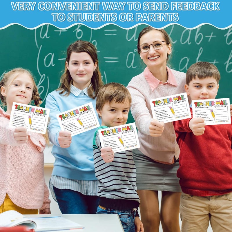 COCHIE Teacher Mail Notes to Parents Classroom Must Haves, Good Behavior Incentive Motivational Cards to Send Home for Elementary Kindergarten Preschool 1st 2nd Grade Teacher Supplies (Notes) - Image 3